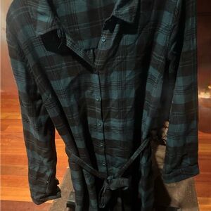 Women’s lucky brand Green Plaid dress